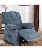 Boyel Living Recliner Chair Massage Heating Sofa with Usb and Side Pocket 2 Cup Holders