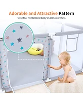 Comomy Baby Playpen, Baby Playard with Suction Cups 47.2x47.2x26 inch for Boys and Girls Indoor Outdoor