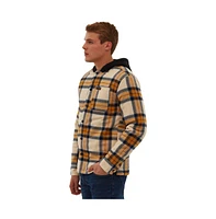 Bench Dna Men's Sinatra Hooded Flannel Check Shirt