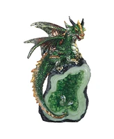 Fc Design 2-pc Set" 8.5"H Green Dragon on Green Faux Crystal Stone Figurine Statue Ornament Home Room Office Decor and Perfect Ideas for Housewarming,