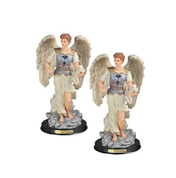 Fc Design "2-pc Set" 12"H Archangel Gabriel Statue The Messenger Angel Holy Figurine Statue Ornament Home Room Office Decor and Perfect Ideas for Hous