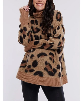 Motherhood Maternity Turtleneck Long Sleeve Knit Sweater