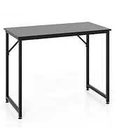 Gouun 40 Inch Modern Computer Desk, Sturdy Mdf and Steel Frame, Adjustable Footpads, Multi-Purpose Workstation