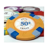 Slickblue Poker Knights Poker Chips (25-Pack) – Clay Composite, $0.50 Value for Budget Play