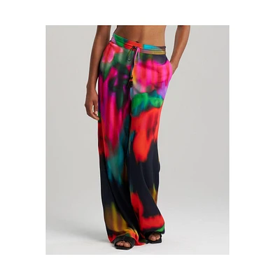 Natori Women's Floral Mirage - Printed Rayon Pants with Tassel