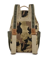 Tsd Brand Mountain Leaf Utility Bee-Wax Canvas Backpack