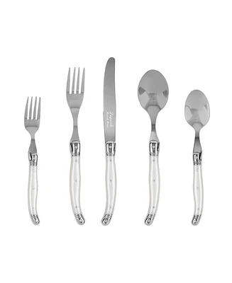 French Home Laguiole Connoisseur 20-Piece 18/10 Stainless-Steel Flatware Set with Handles