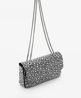 Mango Women's Crystal Flap Bag