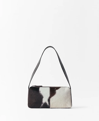 Mango Women's Cow Leather Shoulder Bag