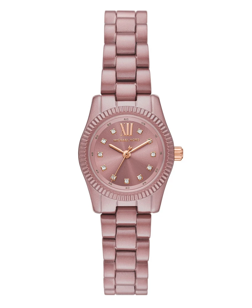 Michael Kors Women's Limited Edition Lexington Three-Hand Smokey Rose Stainless Steel Watch, 26mm