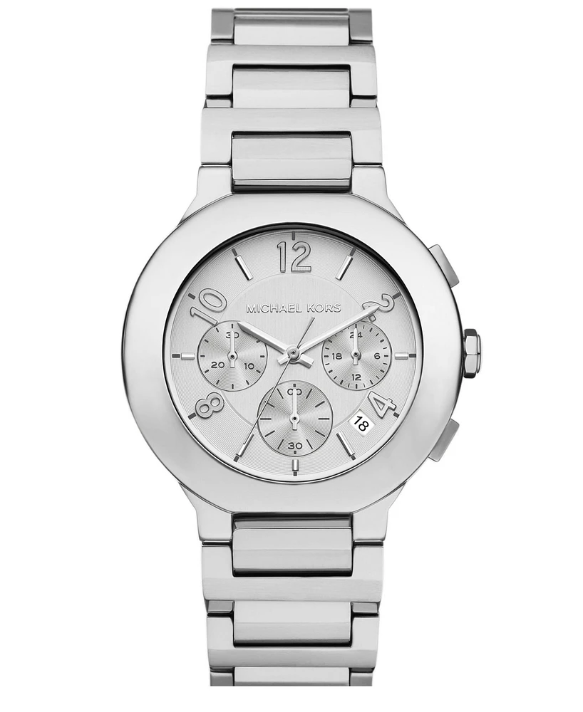 Michael Kors Women's Gramercy Chronograph Silver-Tone Stainless Steel Watch