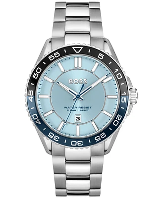 Hugo Boss Men's Runner 3H Silver Stainless Steel Watch