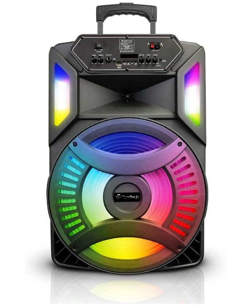 Toptech Max-15 Bluetooth Speaker, 15" Woofer, 6000W, Disco Light