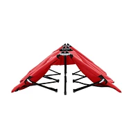 vidaXL Two Person Folding Sun Lounger Red Steel