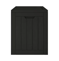 vidaXL Patio Storage Box Black 21.9"x16.9"x20.9" Polypropylene