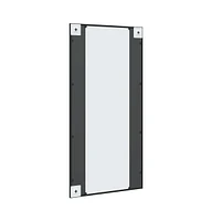 vidaXL Wall Mirror Black 19.7"x39.4" Rectangle Iron