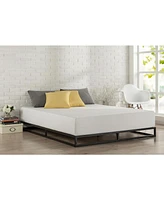 Slickblue Low Profile Metal Platform Bed Frame with Wooden Slats