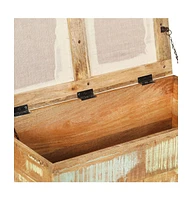 Storage Bench Solid Reclaimed Wood 31.5"x15.7"x15.7"