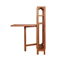 vidaXL 3 Piece Folding Bistro Set Solid Acacia Wood