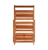 3-Tier Plant Stand 19.7"x24.8"x31.5" Solid Acacia Wood