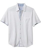 Tommy Bahama Men's San Lucio Soiree Happy Hour Short Sleeve Print-Trim Shirt