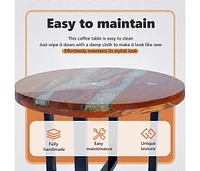 Coffee Table Teak Resin 23.6"