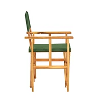 Director's Chairs 2 pcs Solid Acacia Wood Green