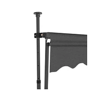 Manual Retractable Awning with Led 157.5" Anthracite