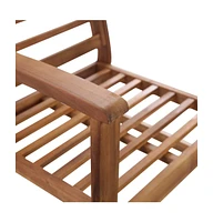 vidaXL 4 Piece Patio Lounge Set Solid Acacia Wood