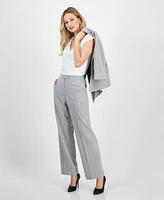 Kasper Women's Mid-Rise Wide-Leg Extended-Tab Pants, Regular & Petite