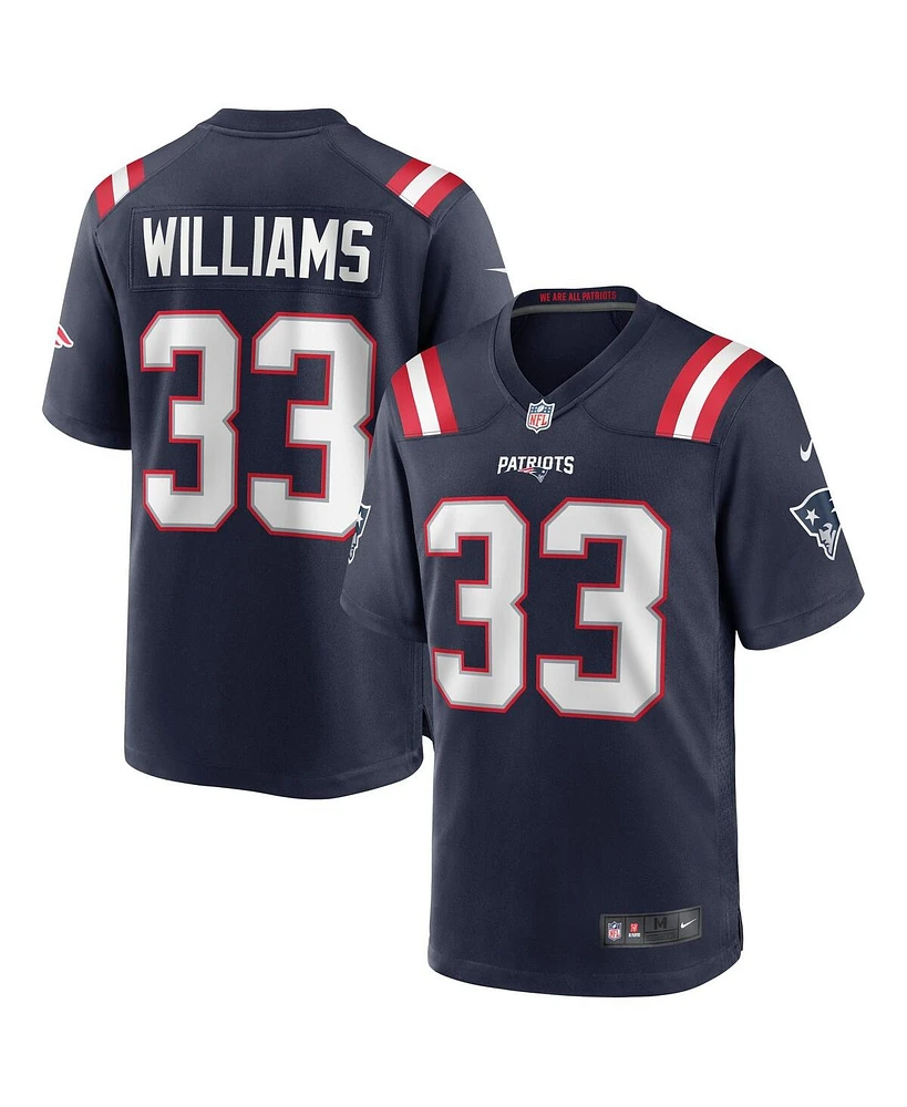 Nike Men's Joejuan Williams Navy New England Patriots Game Jersey