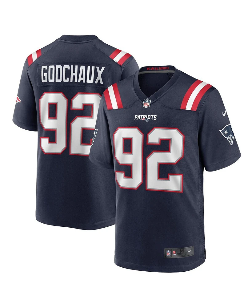 Nike Men's Davon Godchaux Navy New England Patriots Game Jersey