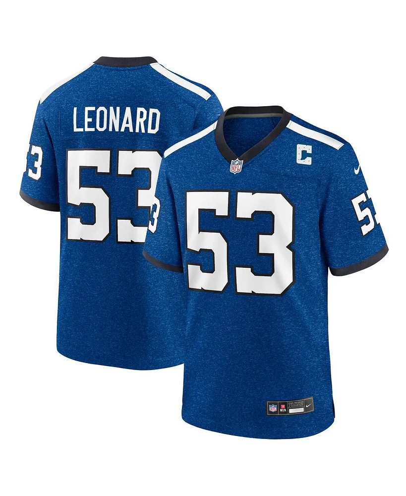 Nike Men's Shaquille Leonard Royal Indianapolis Colts Indiana Nights Alternate Game Jersey
