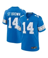 Nike Men's Amon-Ra St. Brown Blue Detroit Lions Game Jersey