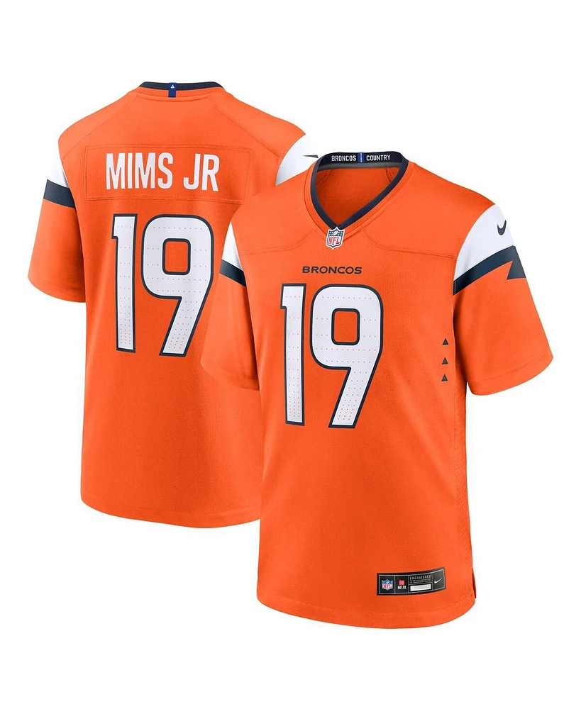 Nike Men's Marvin Mims Jr Orange Denver Broncos Team Game Jersey