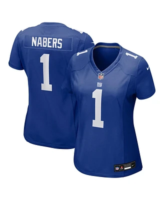 Nike Women's Malik Nabers Royal New York Giants Game Jersey