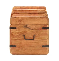 vidaXL Storage Chest 35.4"x15.7"x15.7" Solid Acacia Wood