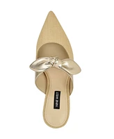 Nine West Women's Demmure Bow Strap Slip-On Stiletto Pumps