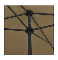 vidaXL Beach Parasol Taupe 78.7"x49.2"