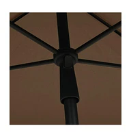 vidaXL Garden Parasol with Pole 82.7"x55.1" Taupe