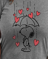 Air Waves Trendy Plus Peanuts Snoopy Valentine's Day Graphic T-shirt