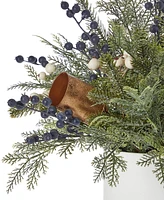 Seasonal 19" Pre-Lit Mixed Mica Foliage Garland