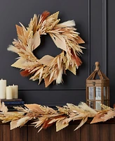 Seasonal 6" Pampas and Palm Garland