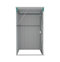 vidaXL Wall-mounted Garden Shed Green 46.5"x39.4"x70.1" Galvanized Steel