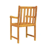 Patio Chairs 2 pcs Solid Acacia Wood