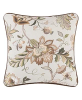 Rose Tree Esmeralda Jacobean Print Decorative Pillow, 18" x 18"