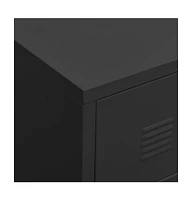 Industrial Tv Stand Black 41.3"x13.8"x16.5" Metal