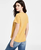 Lucky Brand Women's Cotton Butterfly Frame Crewneck Tee