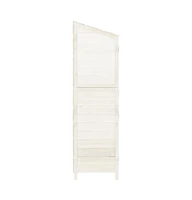 Garden Shed White 21.7"x20.5"x68.7" Solid Wood Fir