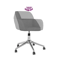 vidaXL Swivel Office Chair Light Gray Fabric